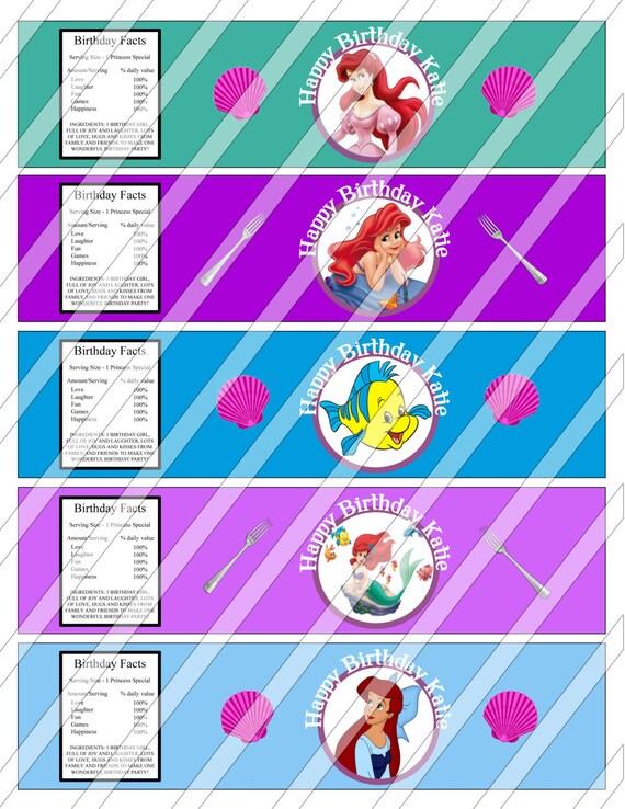 Items similar to Adorable Disney Little Mermaid Princess Ariel Birthday ...