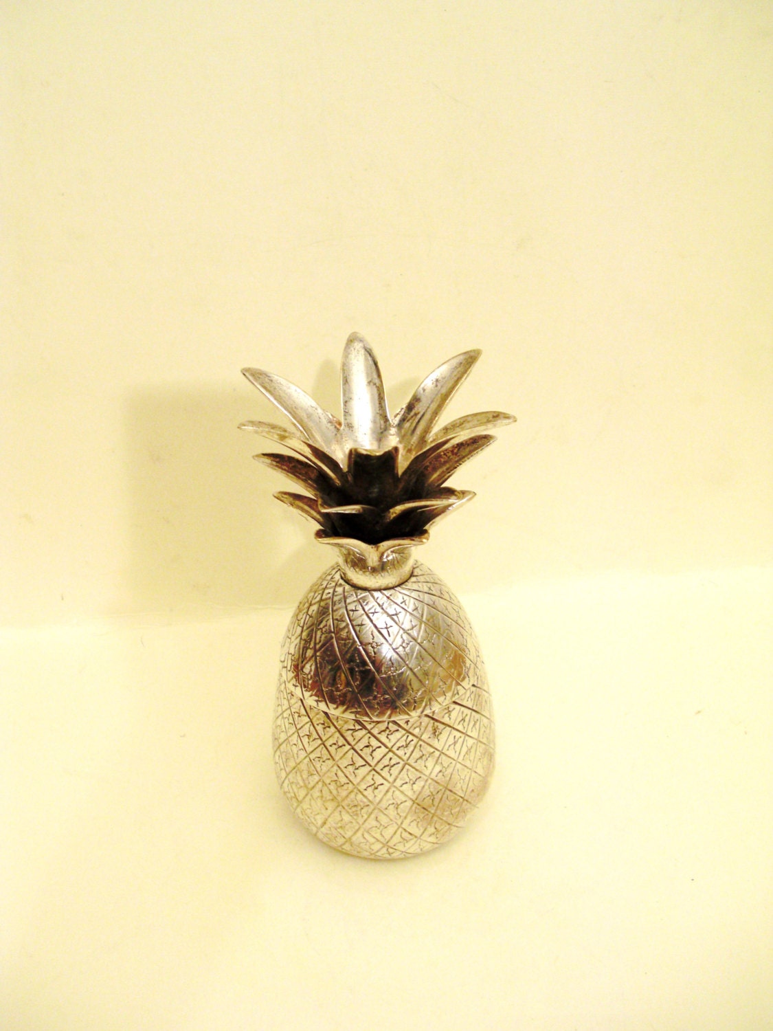 Silver Pineapple Box Candle Holder Hollywood by MyDarlingHouse