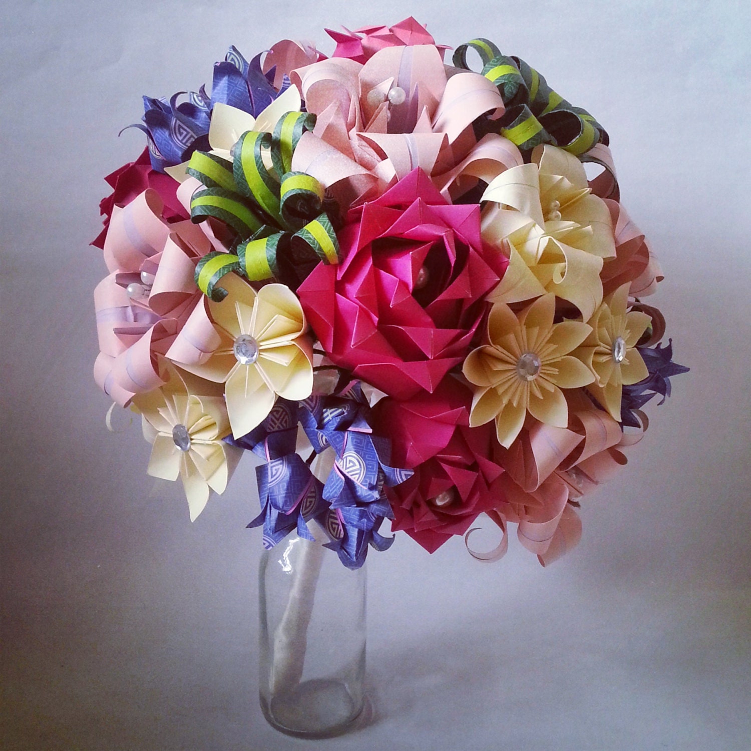 easy origami flower bouquet