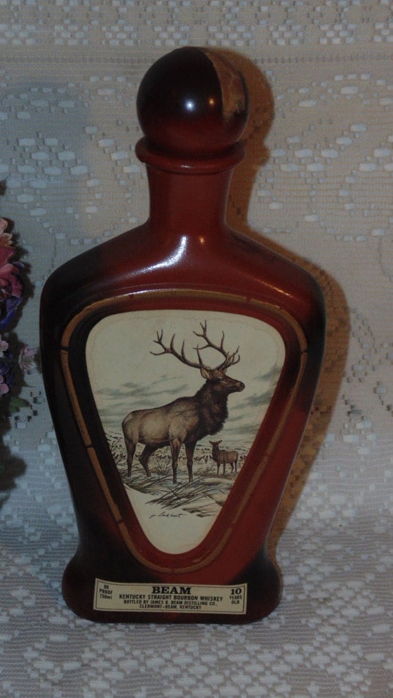 Vintage Jim Beam's The Elk Collectible Whiskey Decanter