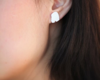 Blanche, porcelain earrings. Porcelain jewelry
