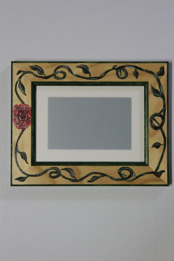Items similar to 5x7 Handmade Hand Painted Picture Frame Complete with
