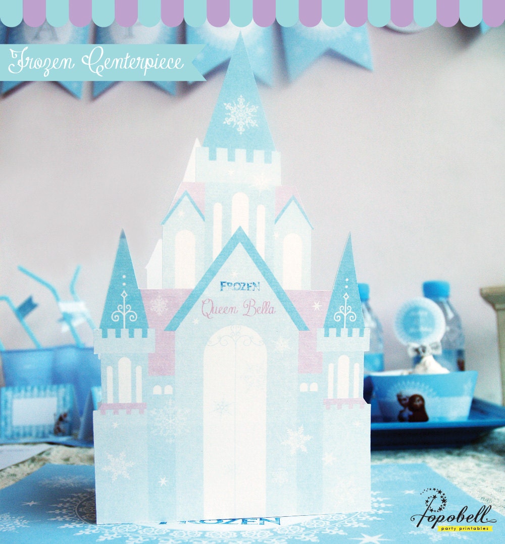 Frozen Centerpiece Printable for Frozen Birthday. DIY