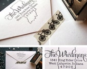 Custom state stamp (any state). Rubber return address stamp. Perfect for weddings or as a housewarming gift. 2" x 1.5" with a wooden handle. Il_170x135