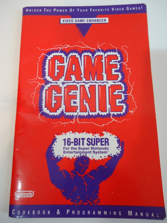 SNES Super Nintendo Game Genie Video Game Code Book Vintage