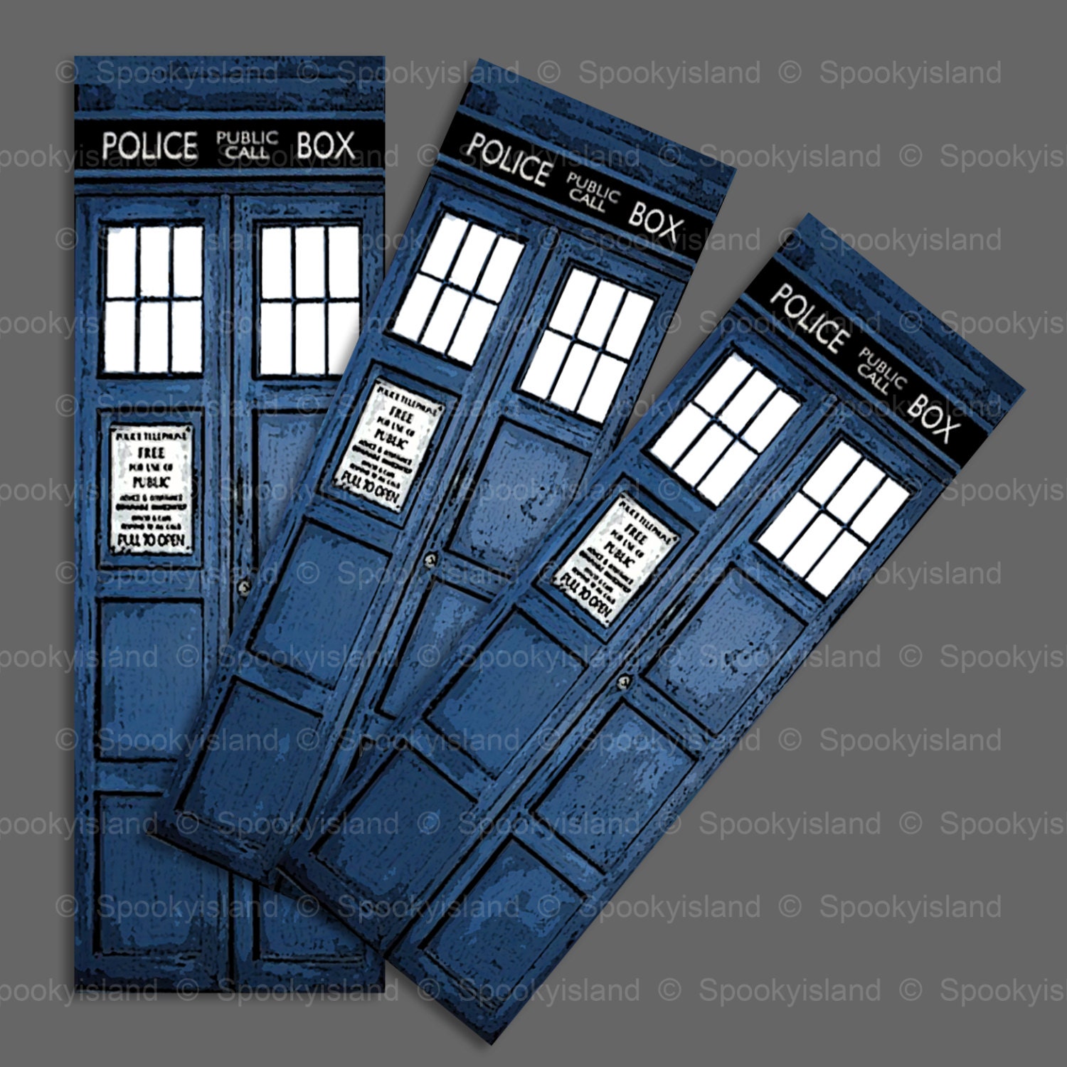 Doctor Who TARDIS bookmark BBC Dr Who fandom cosplay