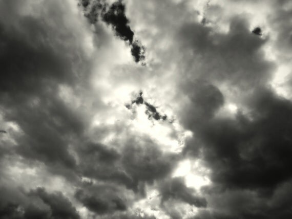 Items similar to Black and White Cloud Photography: 4x6, 5x7, 8x10 ...