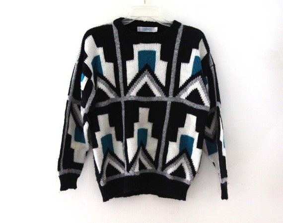 Vintage 80s sweater ESPRIT geometric design by 216vintageModern