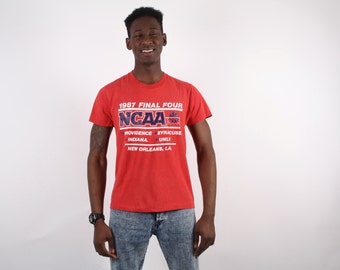 80s NCAA Basketball T Shirt - 80s Basketball T Shirt - 80s College T Shirt - 1406