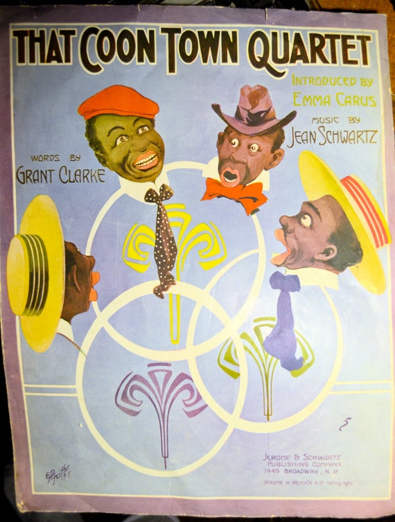 Items similar to THAT COON TOWN quartet sheet music complete 1911 on Etsy