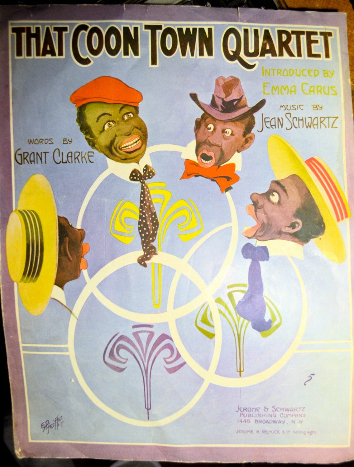 THAT COON TOWN quartet sheet music complete by Mendingwalls