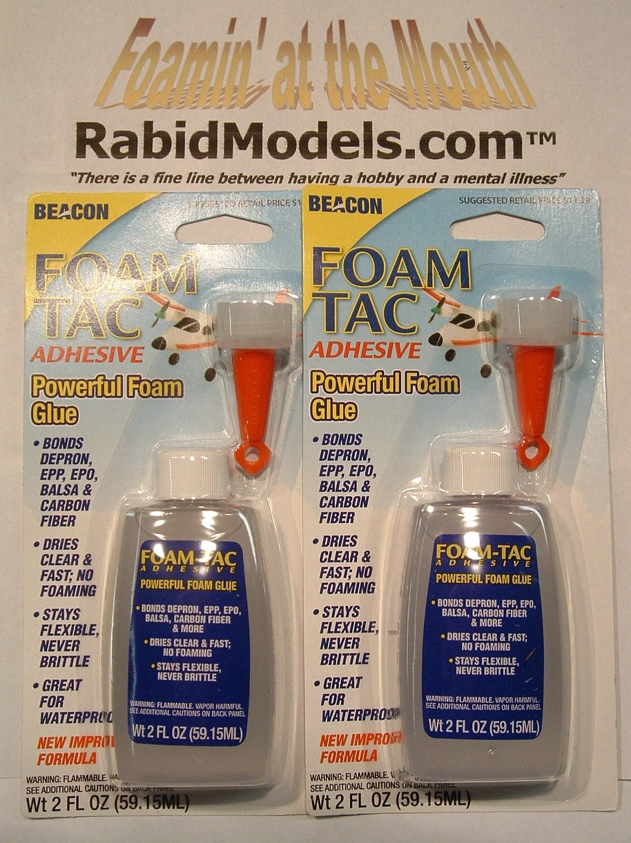 BEACON FoamTac Glue TWO x 2oz bottles & nozzle clear