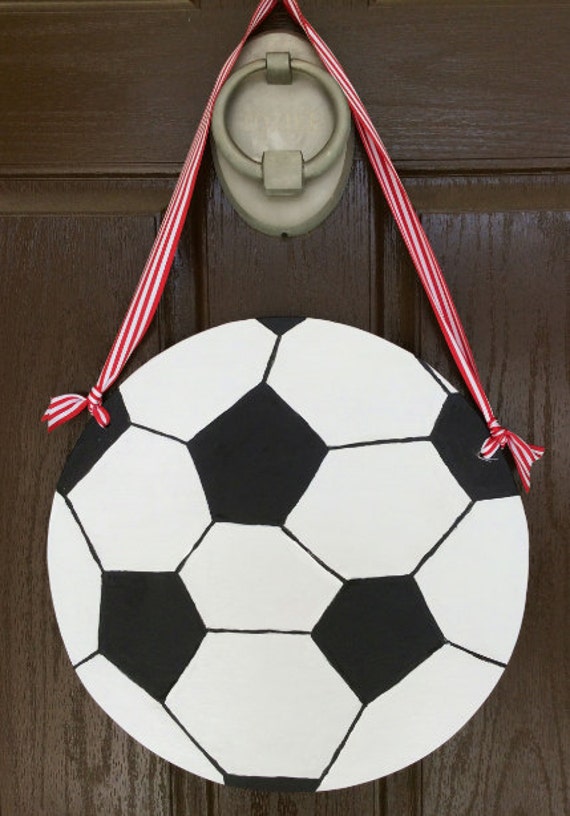 Soccer Ball Door Hanger by HappyToz on Etsy