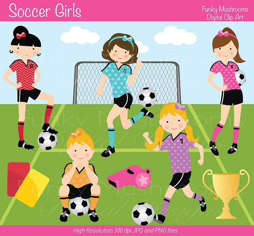 free girl soccer clipart - photo #49