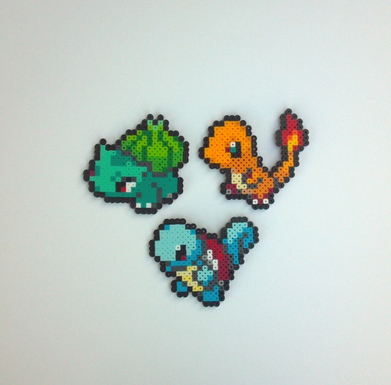 Pokemon Perler Bead Sprite Kanto Starters Bulbasaur