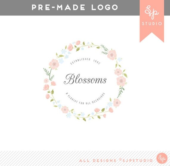 Pre-Made Logo Design 'Blossoms' // Graphic Design // Business Branding