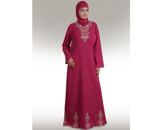 MyBatua Embroidery Pink Abaya, Dubai Fancy Burka, Elegant Jilbab, Islamic Hijab Clothing, Ladies Long Maxi, Formal & Occasion Wear AY-202