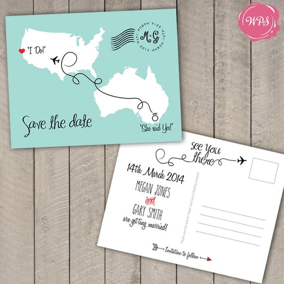 Destination Wedding Save The Date Postcard By WeddingPlanningShop