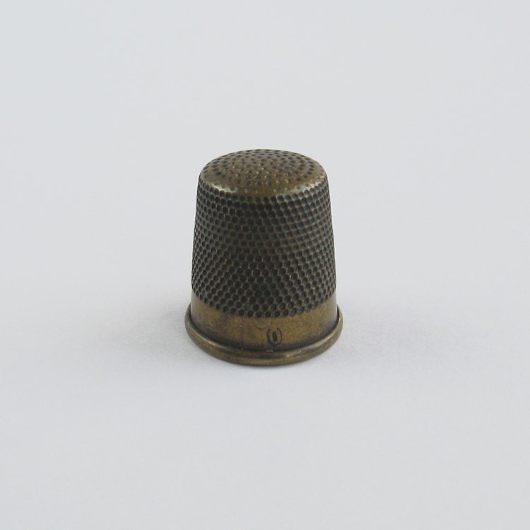 Solid Brass Thimble sewing needlework by EnglishCountryHome