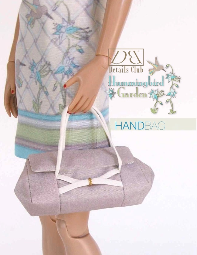 Sewing pattern for 16 inch fashion dolls Garden Handbag