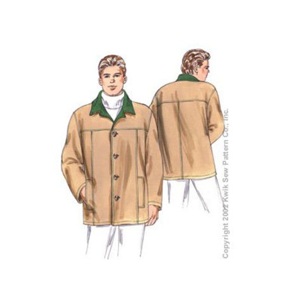 Sewing Pattern Mens Pattern Jackets by DesignerAlleyFabrics