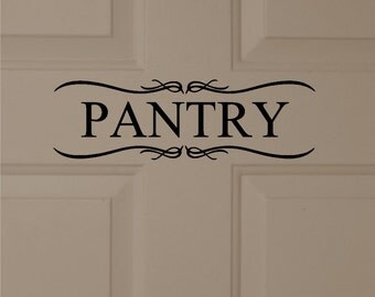 Pantry Kitchen Door Vinyl Decal / Kitchen Vinyl Decal / Pantry Door Decal