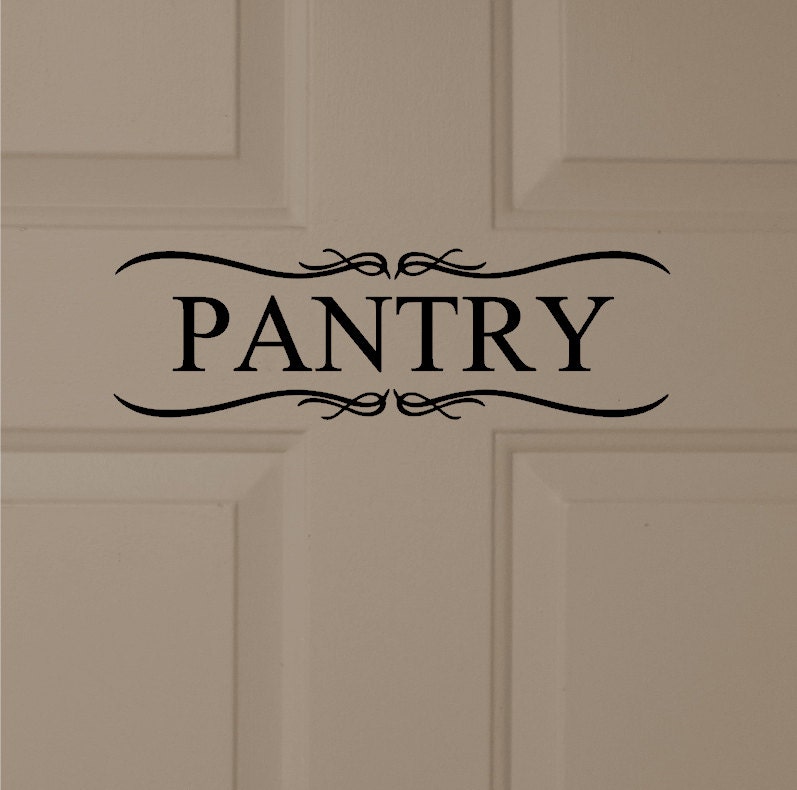 Pantry Kitchen Door Vinyl Decal / Kitchen Vinyl by GiftedThimble