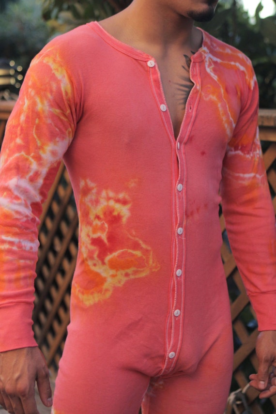 Electric Lemonade Union Suit Onesie Size Medium by TieDyeUndies