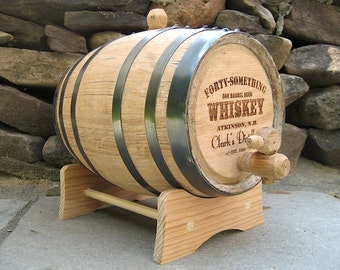 Whiskey Barrel - 2 Liter Personalized Mini Oak Whiskey Barrel - Groomsmen Gift - Wedding Party Gift - Handcrafted Toasted American White Oak