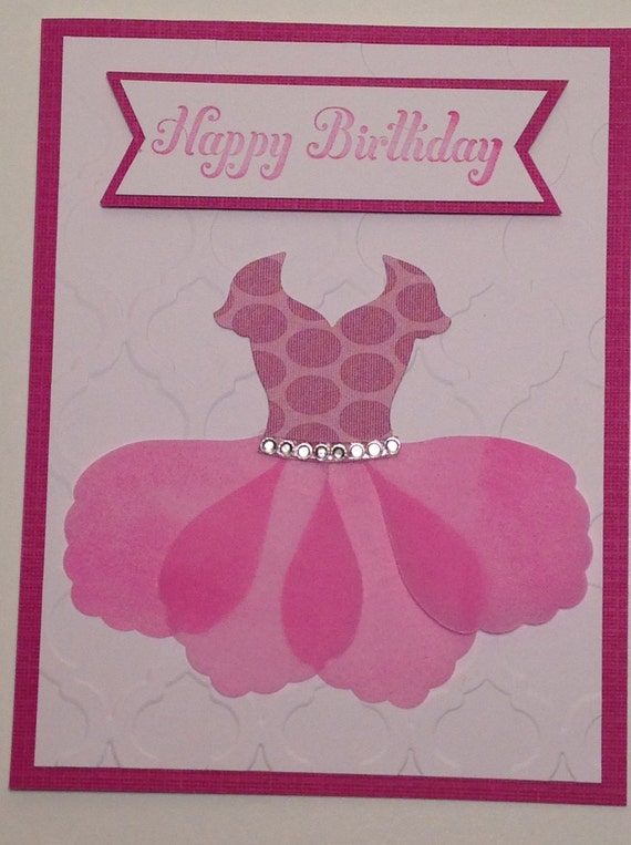 Handmade Birthday Card: Stampin Up Girl Card Ballerina