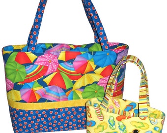 PDF Bag Pattern, Sew Simple Tote Bag in 2 Sizes, Instant Download Digital Bag Pattern