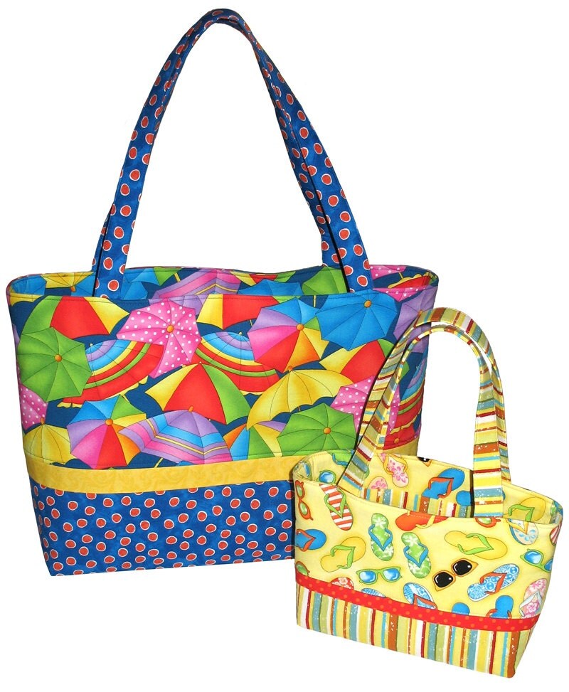 PDF Bag Pattern Sew Simple Tote Bag in 2 Sizes Instant