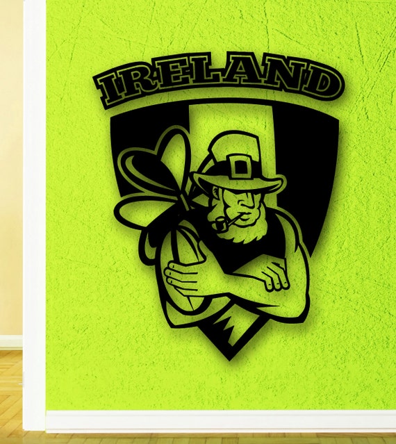 Wall Stickers Vinyl Decal Ireland Leprechaun by Wallstickers4you