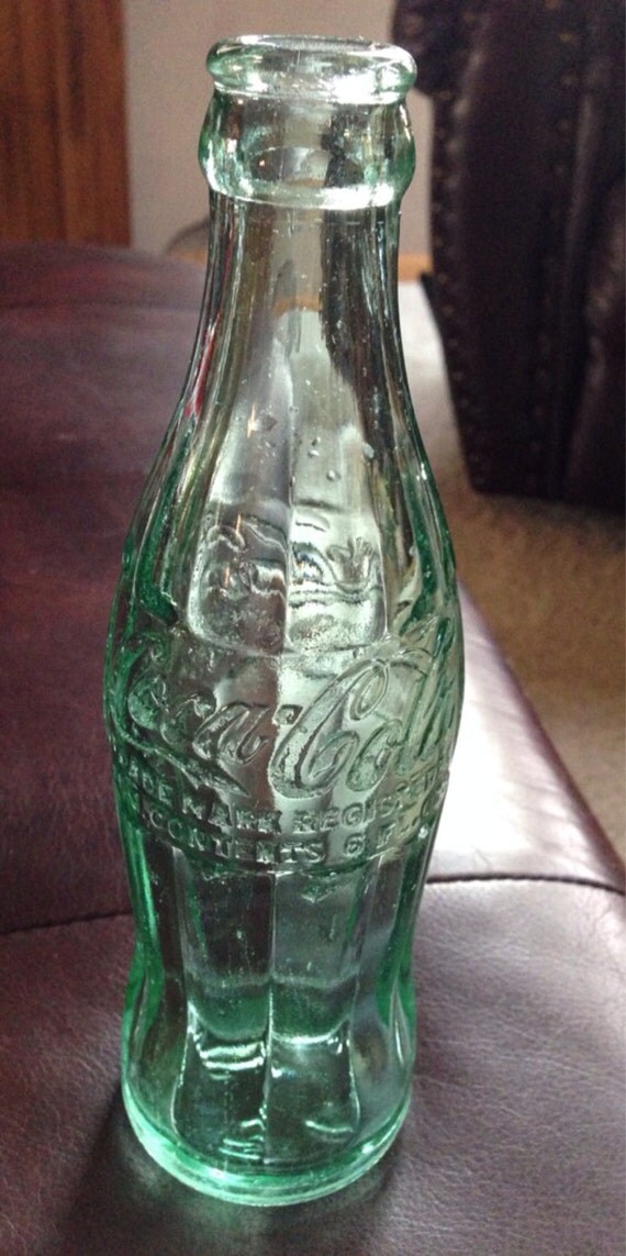 Vintage Green Glass 1938 to 1951 Coca Cola Bottle Pat D