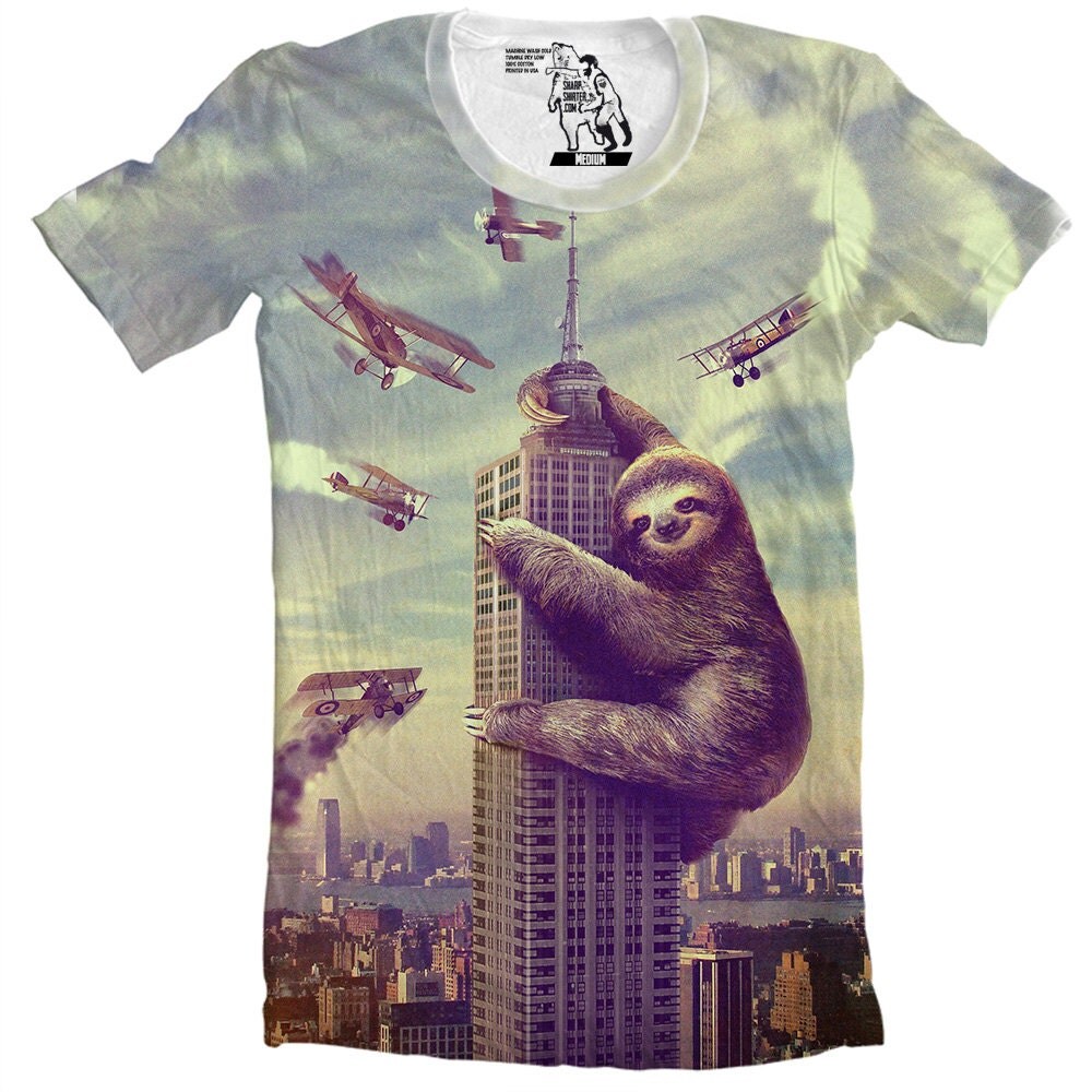 Sloths Slothzilla Men's Tee Sloth shirt T-Shirt Mens