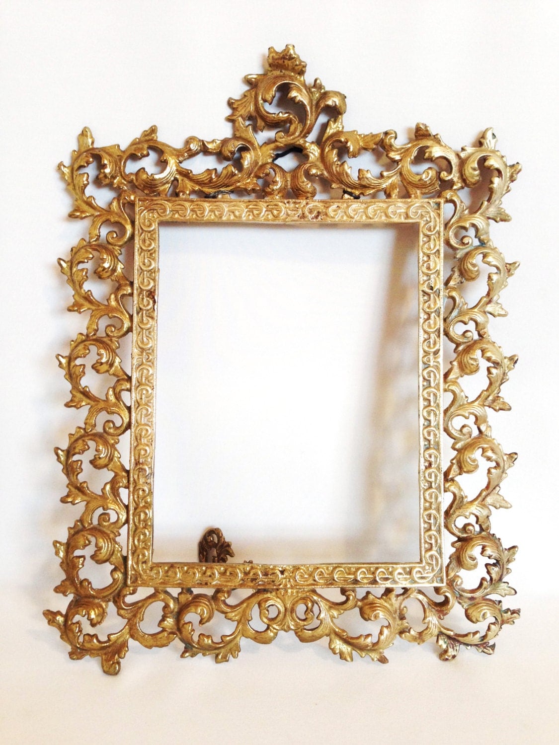 Large Vintage Ornate Brass Picture Frame Large Gold Frame