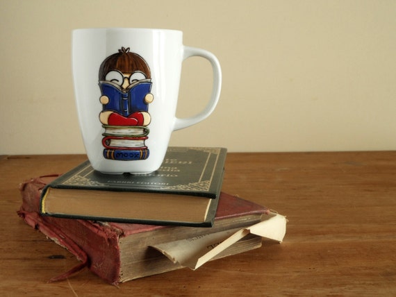 I like big books and I cannot lie / back to school mug quote mug / nerd girl on stack of books / book lover mug / reading mug / library mug