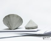Concrete decor diamond, free uk shipping, Set of two Cement Diamonds, paper weight, cement home decor, jewellery diamond beton sculptures
