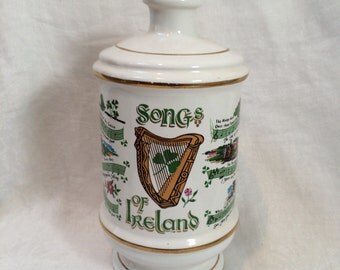 Porcelain Irish Songs// Songs of Ireland Decanter//Vase by Old Fitzgerald Collector's Gallery