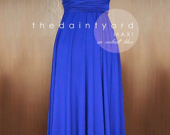 MAXI Cobalt Blue Bridesmaid Dress Convertible Dress Infinity Dress Multiway Dress Twist Dress Wrap Dress Prom Dress Long Dress Cocktail