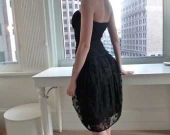 Vintage Parisian Balloon Hem Archive Mini Dress (M-L)