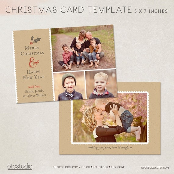 digital christmas card template