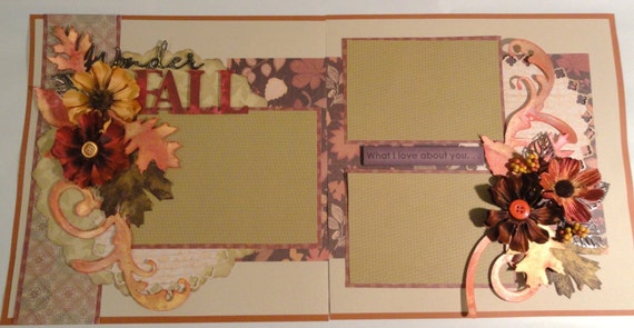 12 x 12 Double Page Scrapbook Layout Kit "WonderFall"