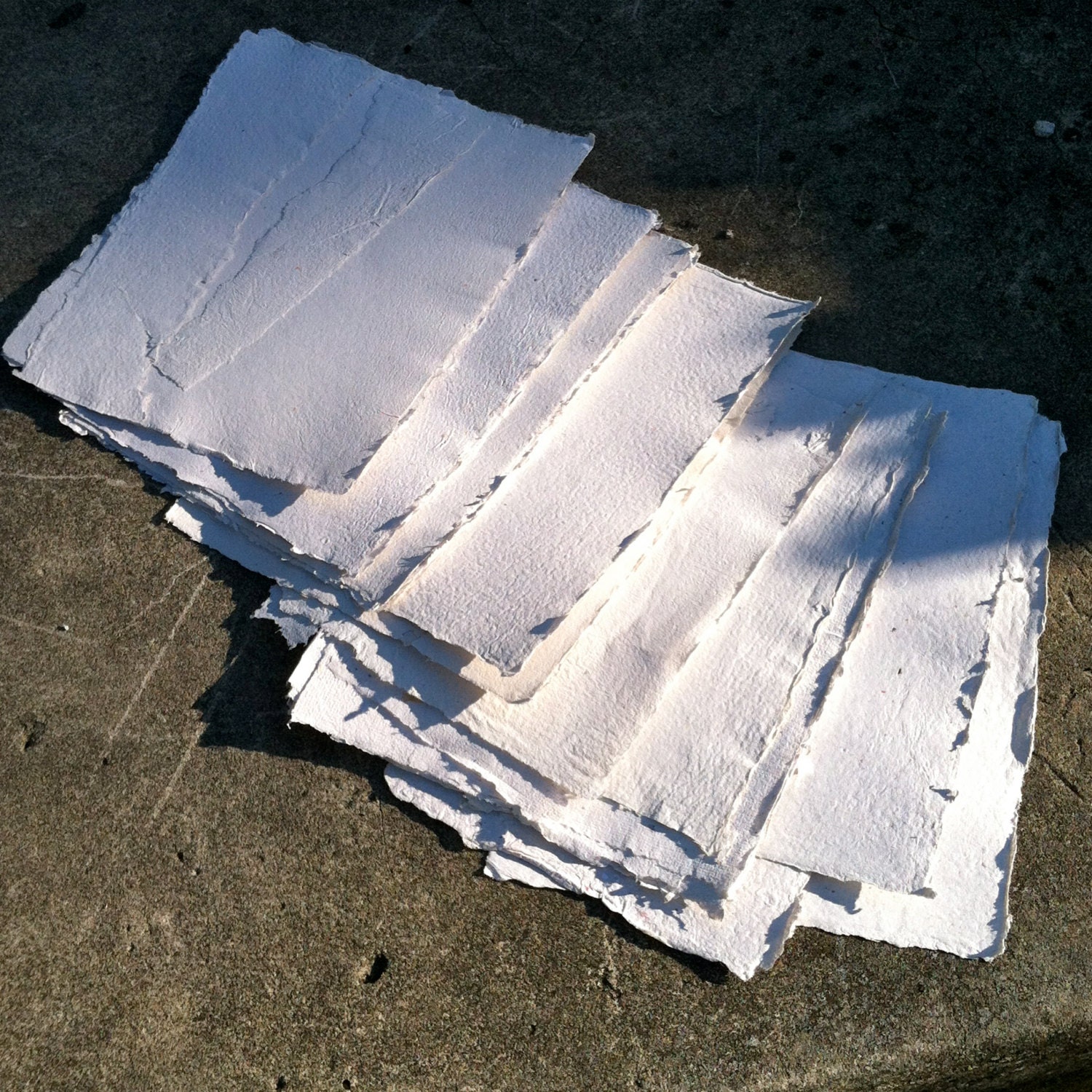 Handmade Paper 25 sheets approx 11.5 x 10 by beccabags on Etsy