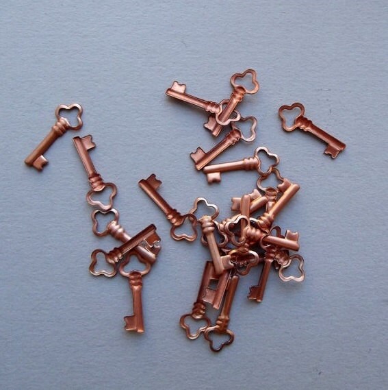 Vintage copper key charms Haute Juice
