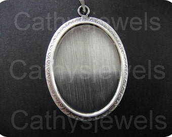 Smooth Wyandot Antique Silver Cabochon Bezels Set Of 3
