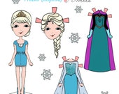 Items similar to Disney's Frozen inspired, Doll-face printable paper ...