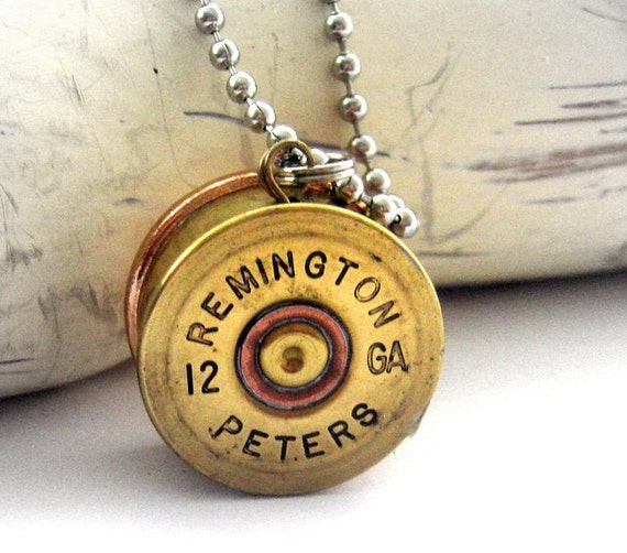 remington 12 ga shotgun shell jewelry necklace cowgirl bullet