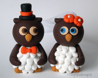 Custom Owl Wedding Cake Topper