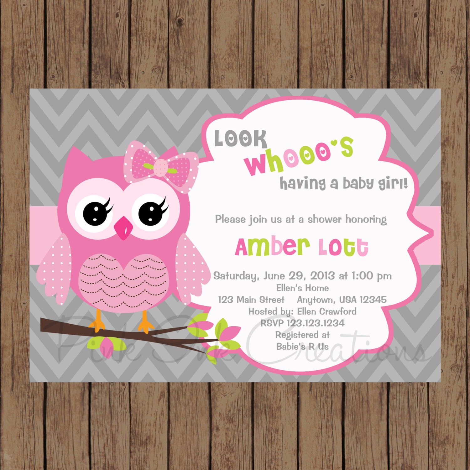 Baby Boy Owl Invitations 2